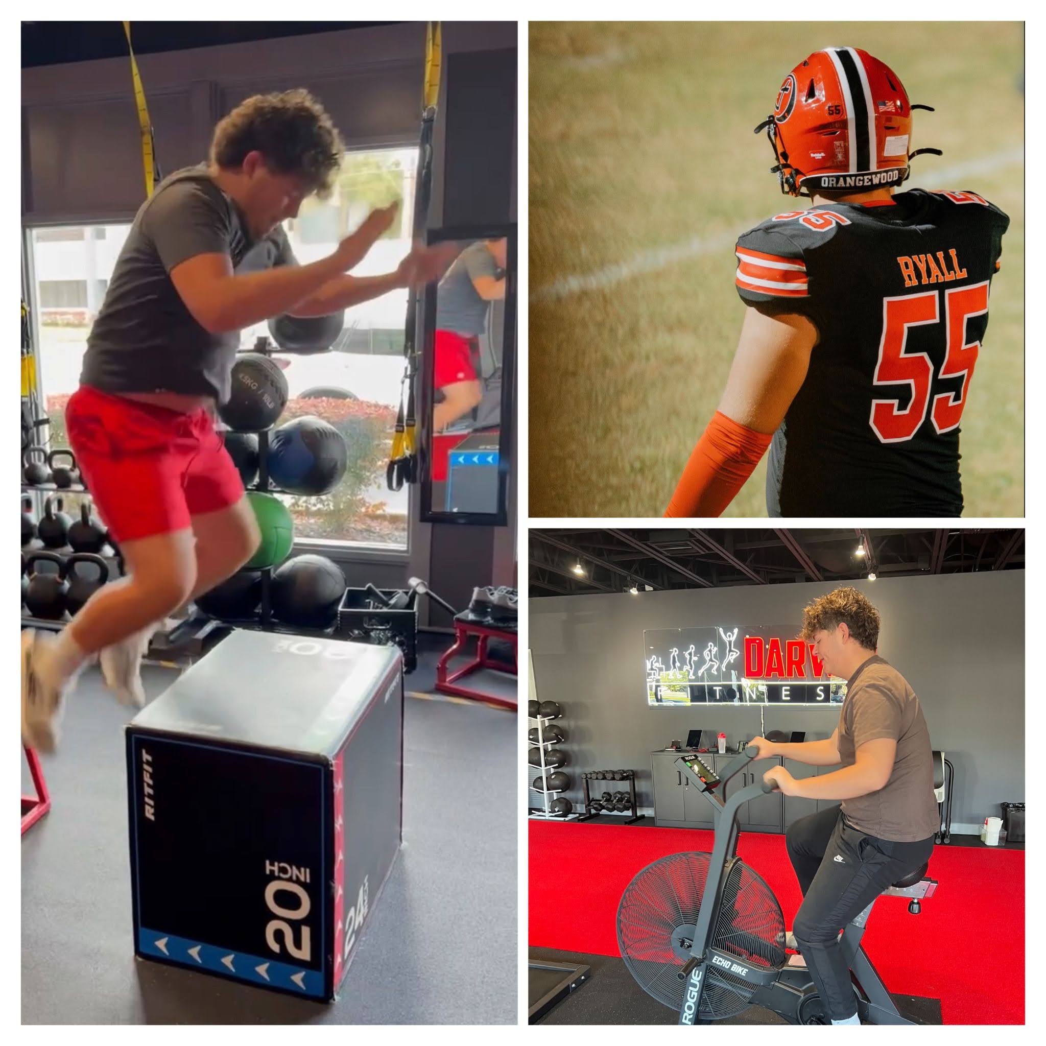 zach, 15-year-old football player, training at darwin fitness in winter park
